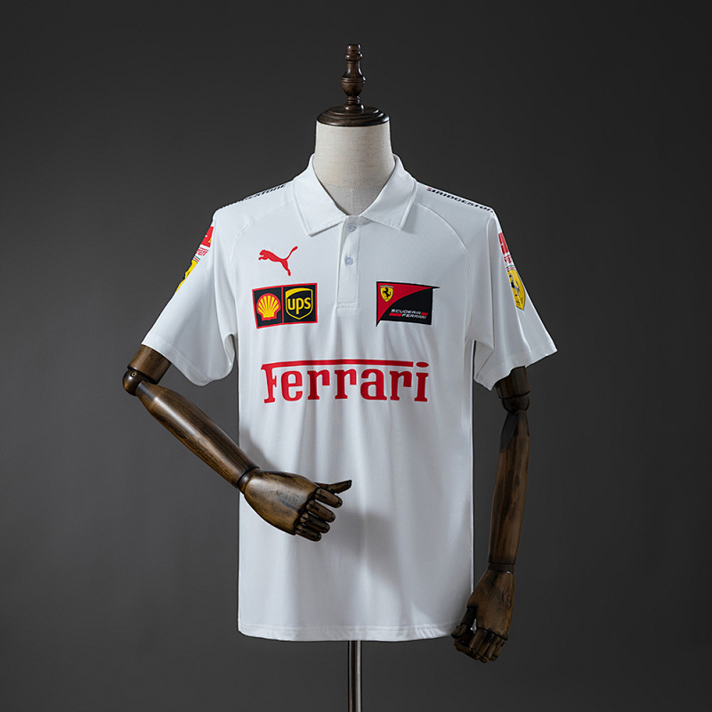Scuderia Ferrari F1 2025 White Polo S-3XL-76481695
